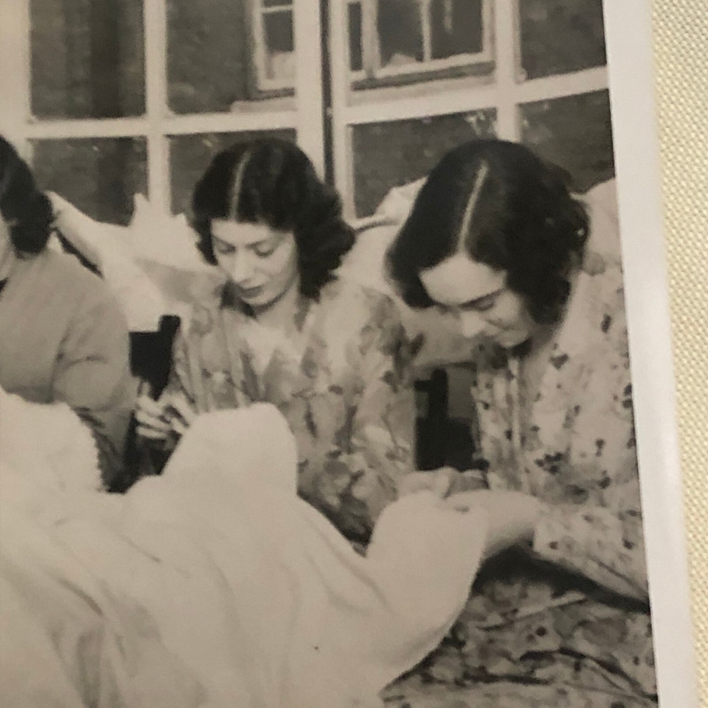 Vintage Press Photo Photograph Needlework Sewing Princess Marina Bed Spread
