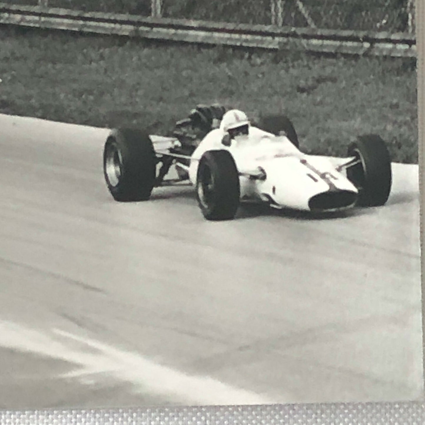 Vintage 1967 Monza Car Racing Photo Photograph John Surtees Bruce McLaren + 