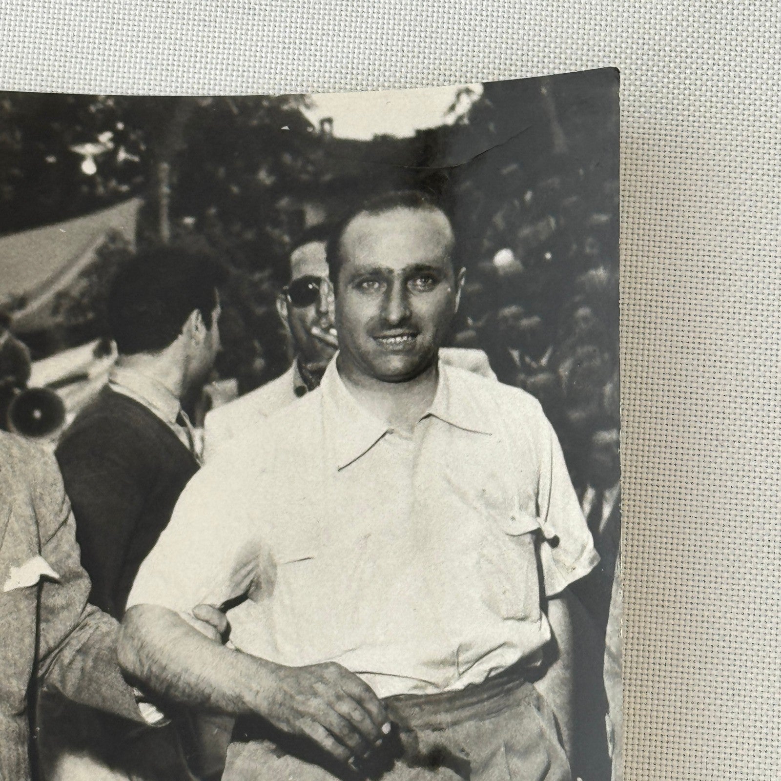 Juan Manuel Fangio Racing Driver Press Photo Photograph Vintage Italian
