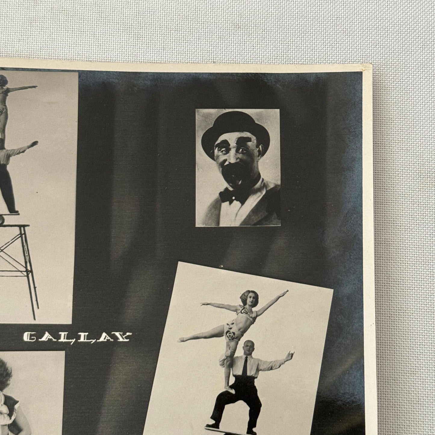 Vintage Circus Acrobat Balancing Act Photo Photograph Zaza and Gallai