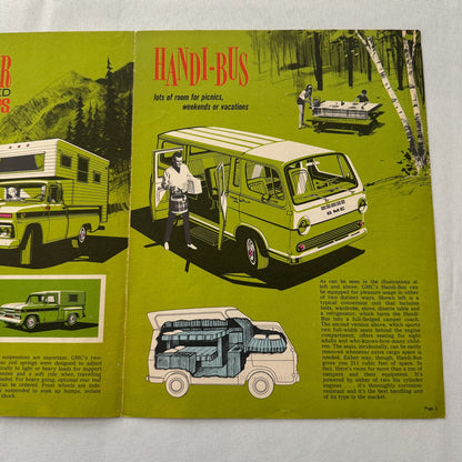 Vintage GMC Camper Sales Brochure Catalog Handi Bus Suburban Pickup Canadian