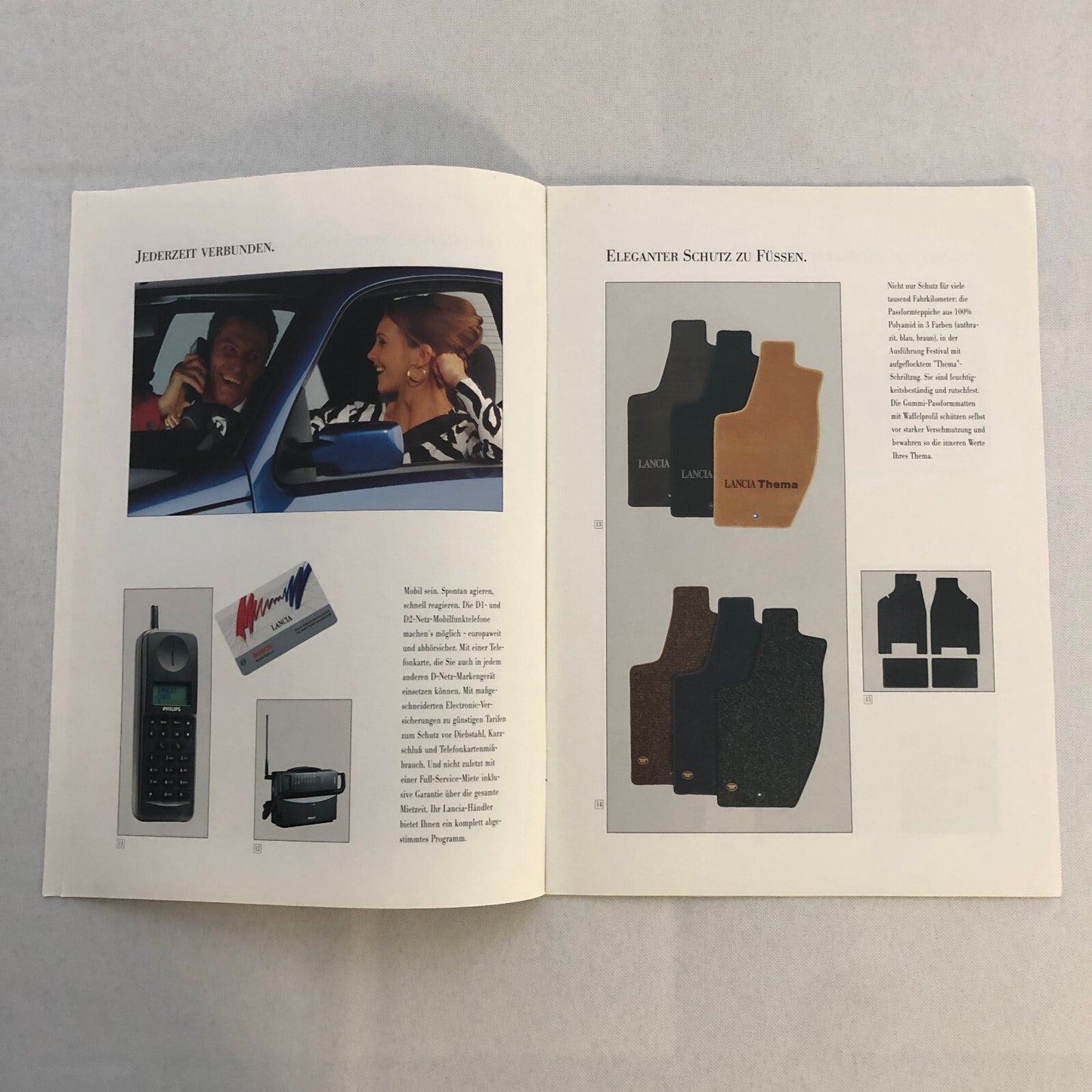 Lancia Thema Factory Accessories Car Sales Brochure Catalog German Text