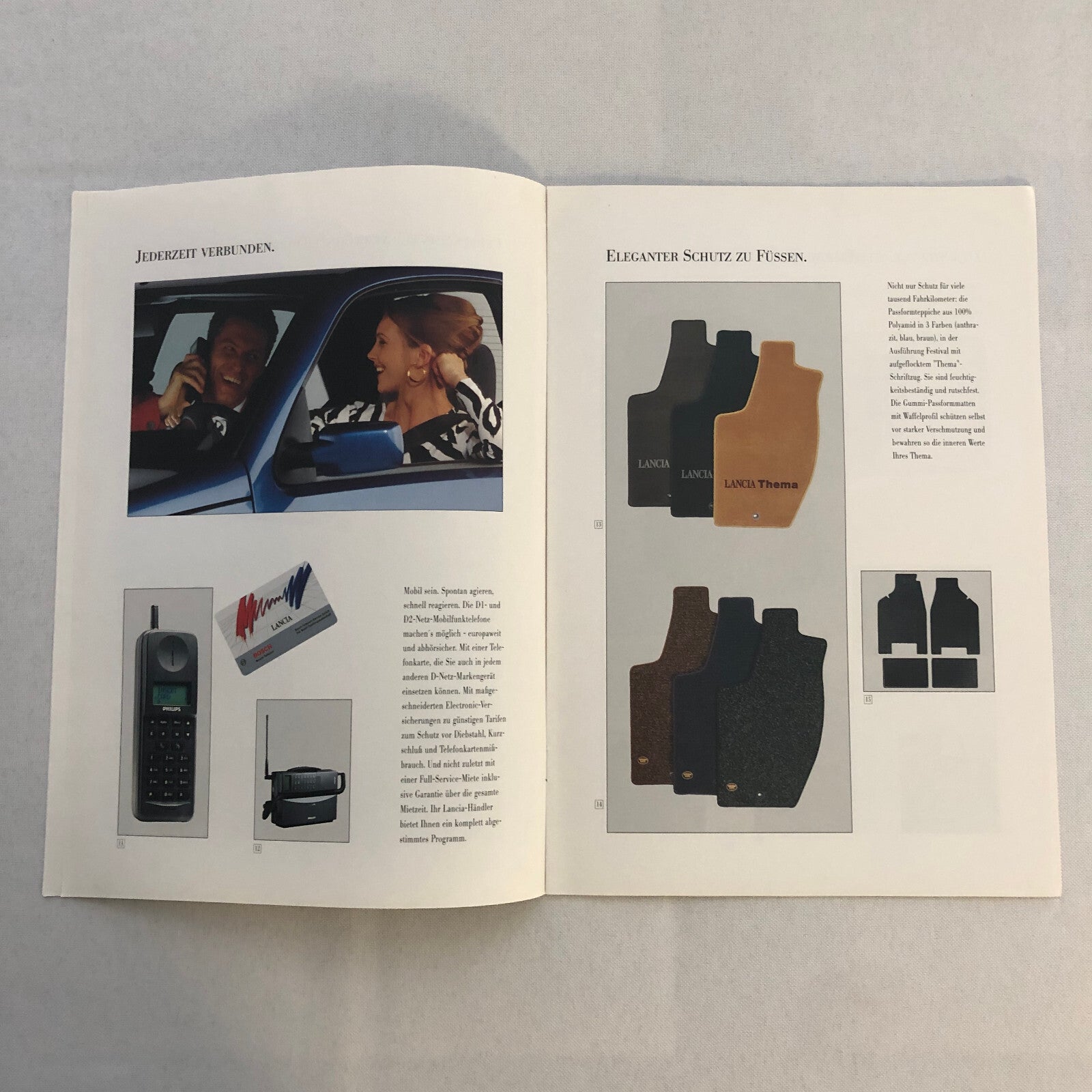 Lancia Thema Factory Accessories Car Sales Brochure Catalog German Text