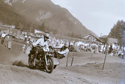 Vintage Motorcycle Racing Photo Luzisteig Motocross Negative Lot 1962