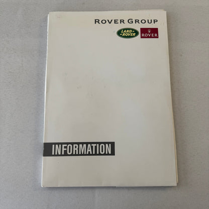 1995 1996 Rover Land Rover Press Kit Mini Cooper MG MGF Range Rover GERMAN