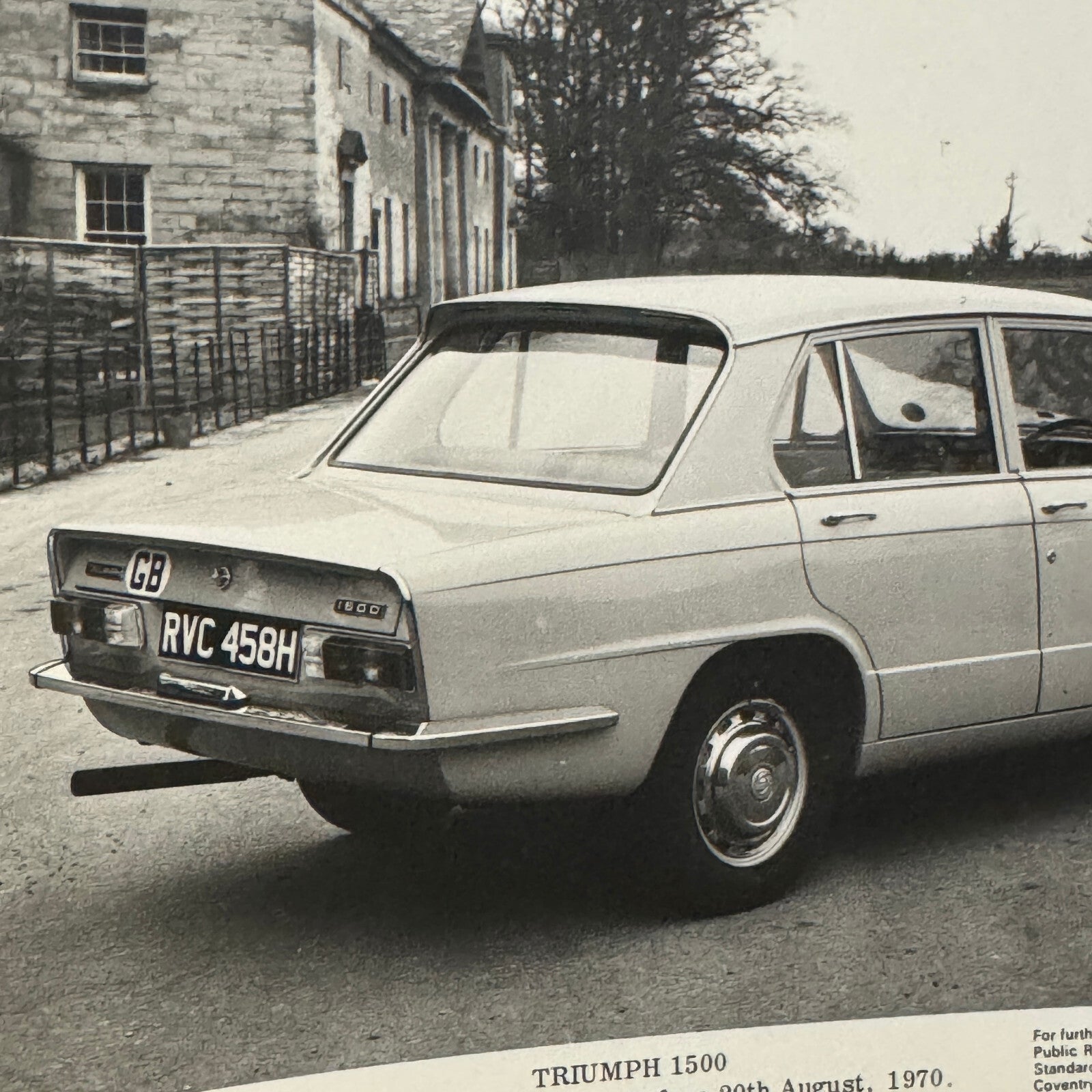 Triumph 1500 Car Factory Press Photo Photograph Print 1971