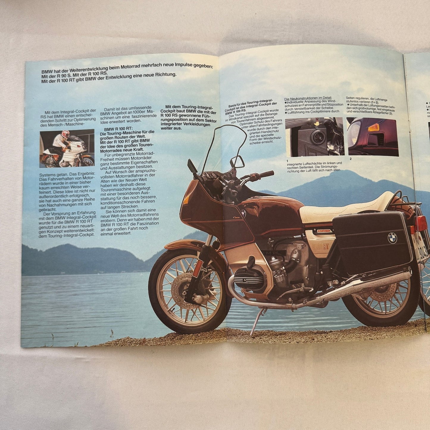 Vintage BMW Motorcycle Bike Brochure R100RS R100RT R100S R100T R80/7 GERMAN