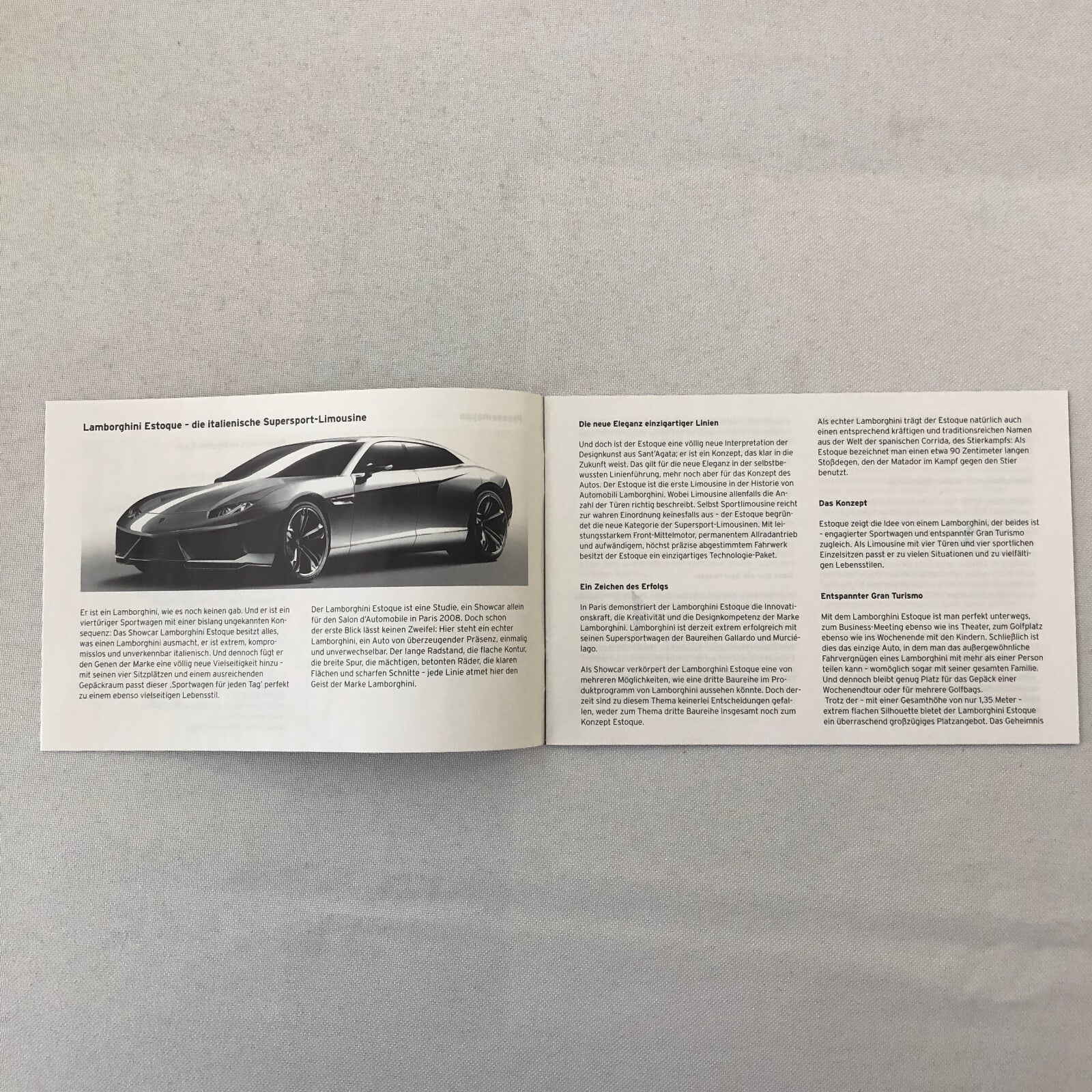 Lamborghini Press Kit Brochure with CD Estoque Concept Gallardo Murcielago