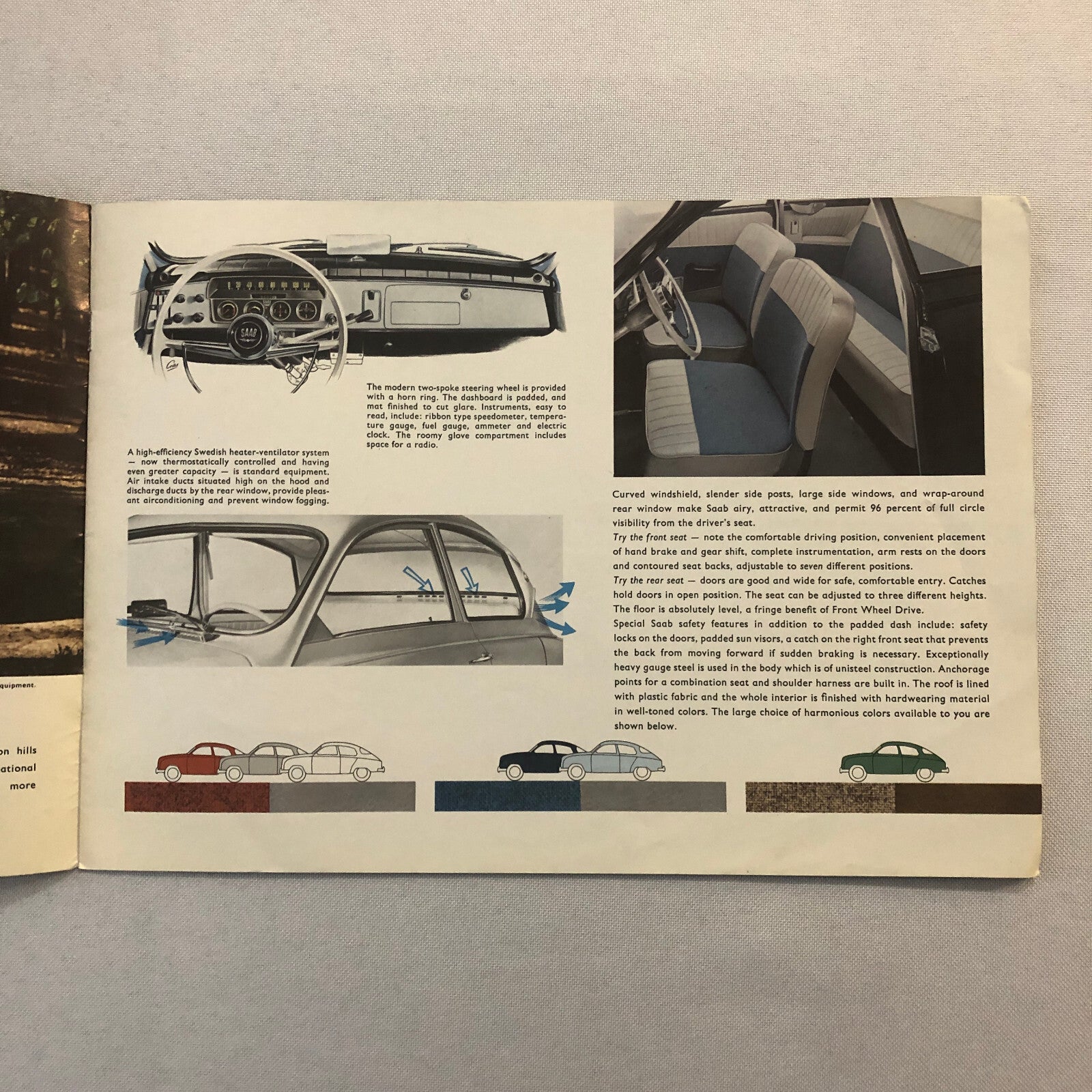 Vintage Saab 96 Sales Brochure Catalog Advertising
