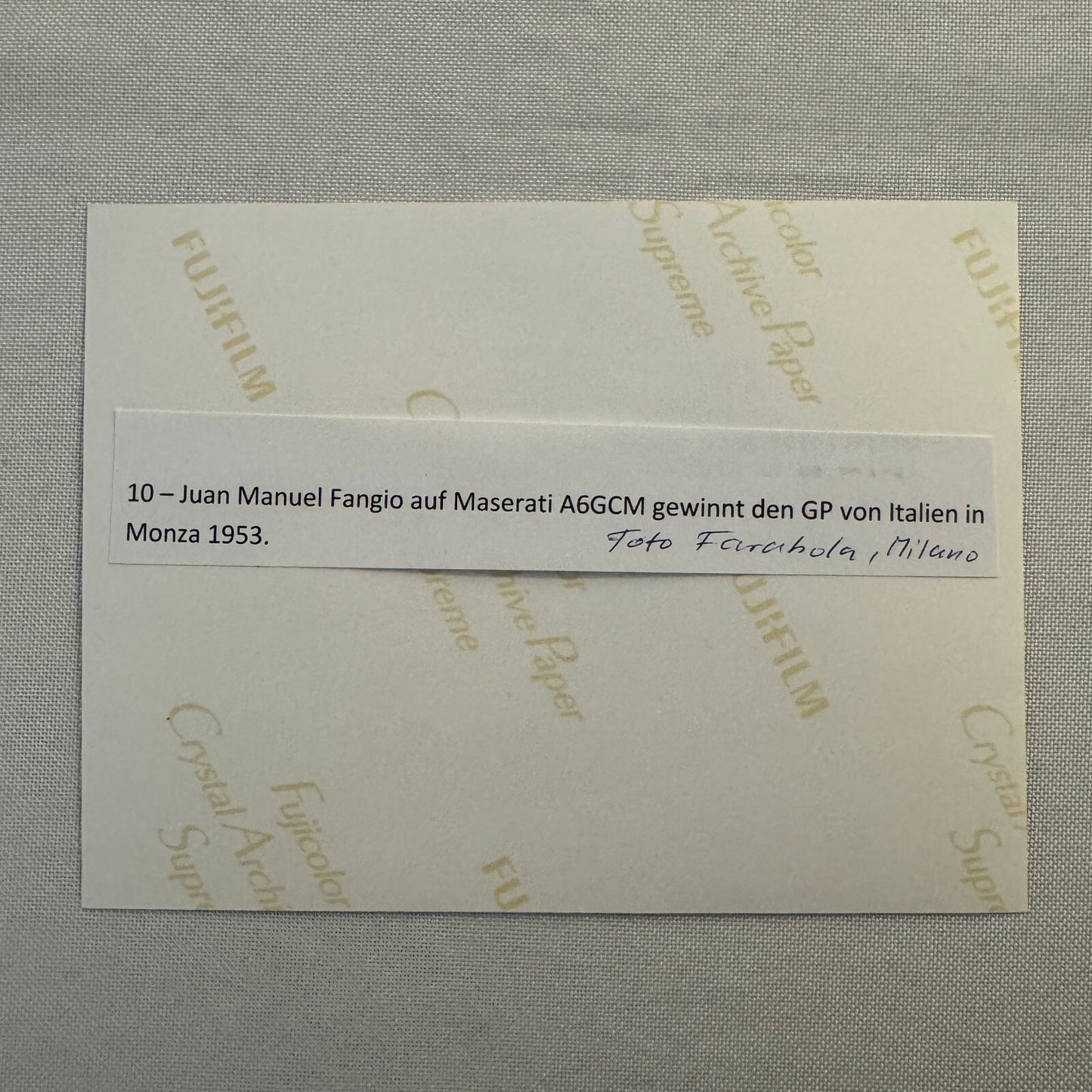 Juan Manuel Fangio Maserati A6GCM 1953 Monza Racing Photo Photograp MODERN