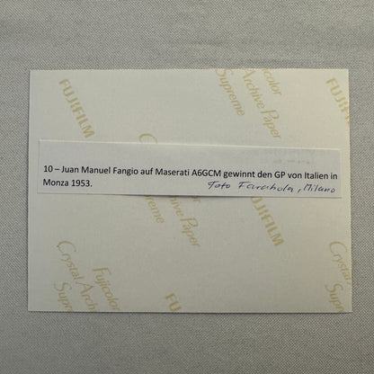 Juan Manuel Fangio Maserati A6GCM 1953 Monza Racing Photo Photograp MODERN