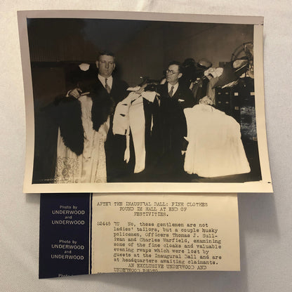 Press Photo Photograph FDR Franklin Roosevelt Inauguration Ball 1933 Underwood