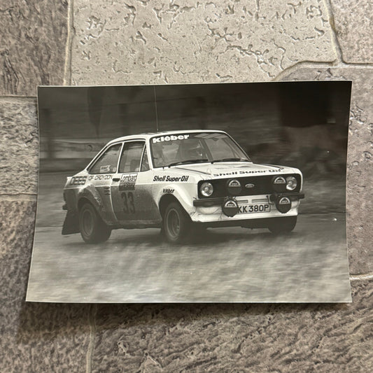 1980 RAC Rally Rallye Car Racing Photo Photograph Ford Escort RS Car Vintage