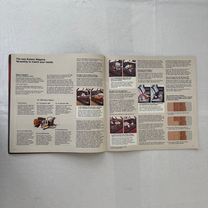 1985 Subaru Car Sales Brochure Catalog Advertising Turbo GL STD DL Wagon Brat +