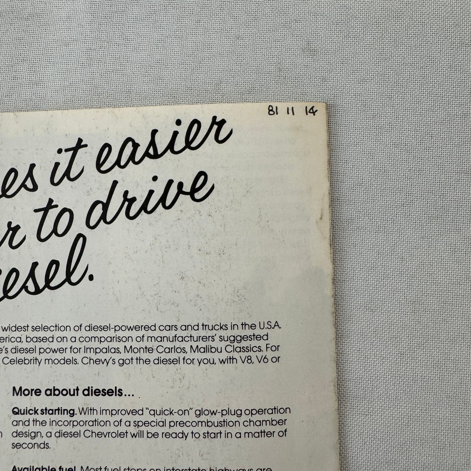 1982 Chevrolet Car Brochure Catalog Camaro Corvette Citation Monte Carlo +