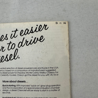 1982 Chevrolet Car Brochure Catalog Camaro Corvette Citation Monte Carlo +