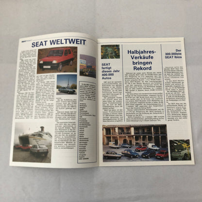 1987 SEAT Malaga Injection Car Press Kit Photos Brochure GERMAN Text