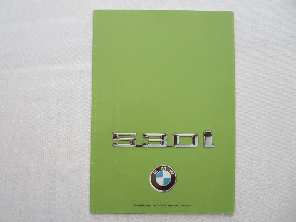 1975 BMW 530i Sales Brochure Catalog Advertising 5 Series 530 i