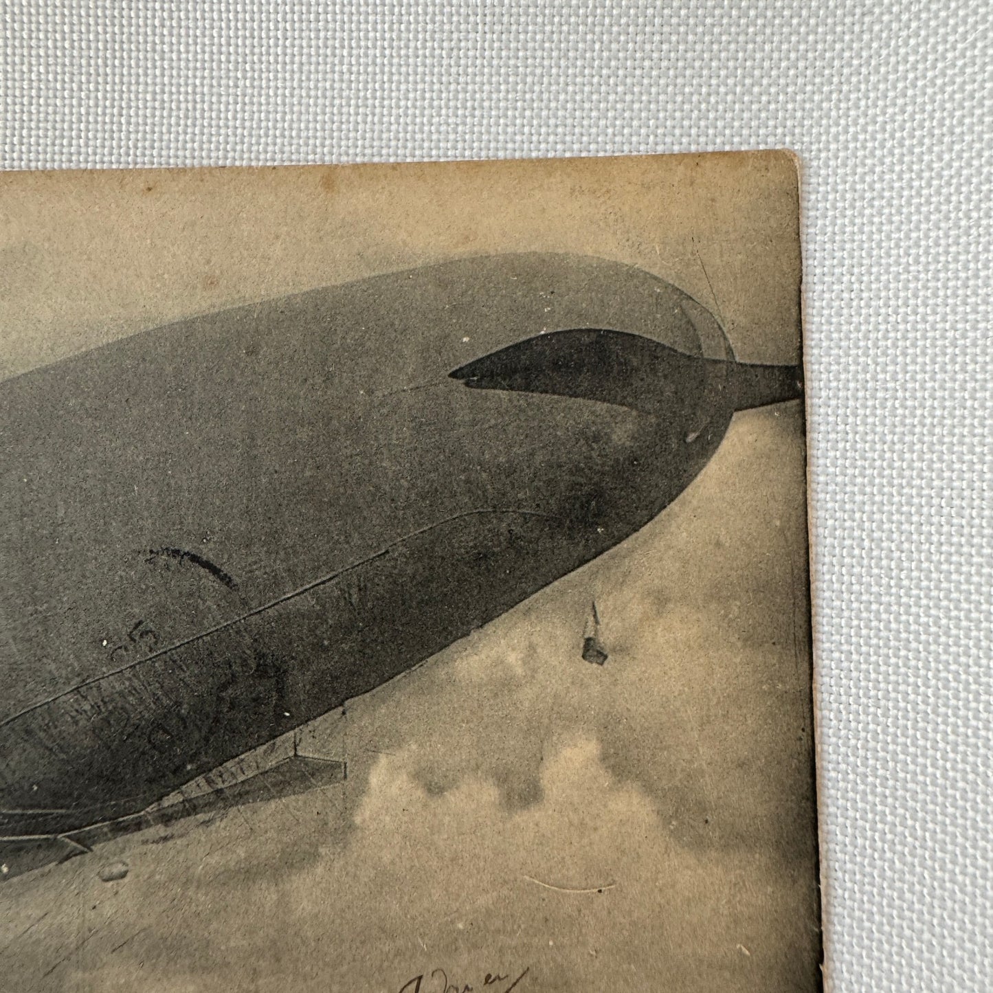 Vintage Zeppelin Airship Dirigible Postcard Post Card French Le Lebaudy 1907