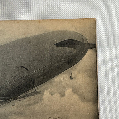 Vintage Zeppelin Airship Dirigible Postcard Post Card French Le Lebaudy 1907