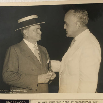 Press Photo Photograph NRA National Recovery Administration 1933 Petroleum