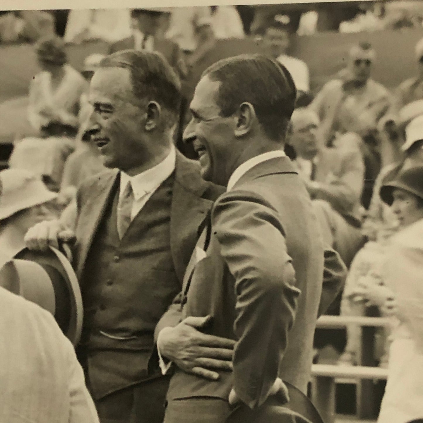 Press Photo Diplomats at Davis Cup Tennis Tournament Match 1933 Underwood Photo