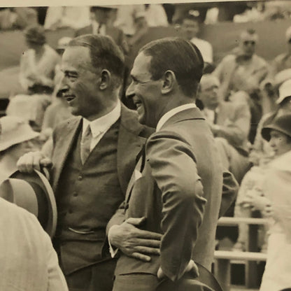 Press Photo Diplomats at Davis Cup Tennis Tournament Match 1933 Underwood Photo