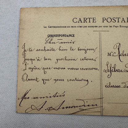 Vintage Airship Dirigible Zeppelin Postcard Post Card French Louis Malecot