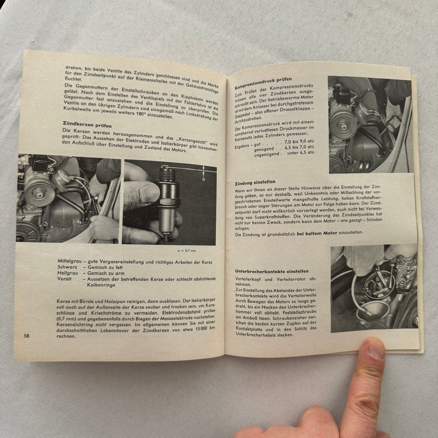 1960 Volkswagen Beetle Owners Manual Instruction Book Convertible Coupe GERMAN