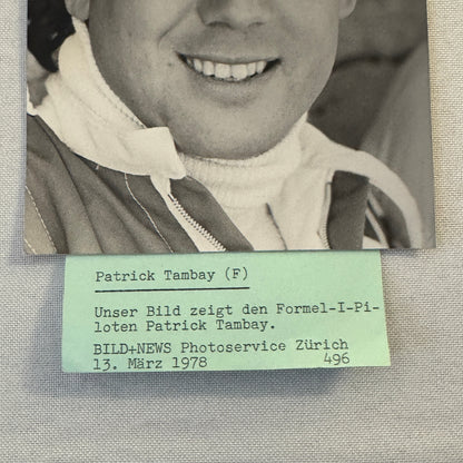 Patrick Tambay Racing Driver Photo Photograph Print 1978 Bild News
