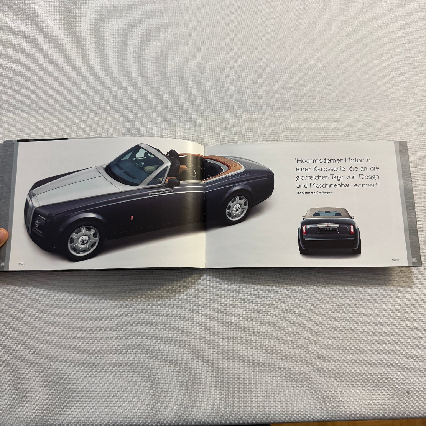 Rolls Royce 100EX Convertible Concept Car Press Kit Photo CD Hardbound German