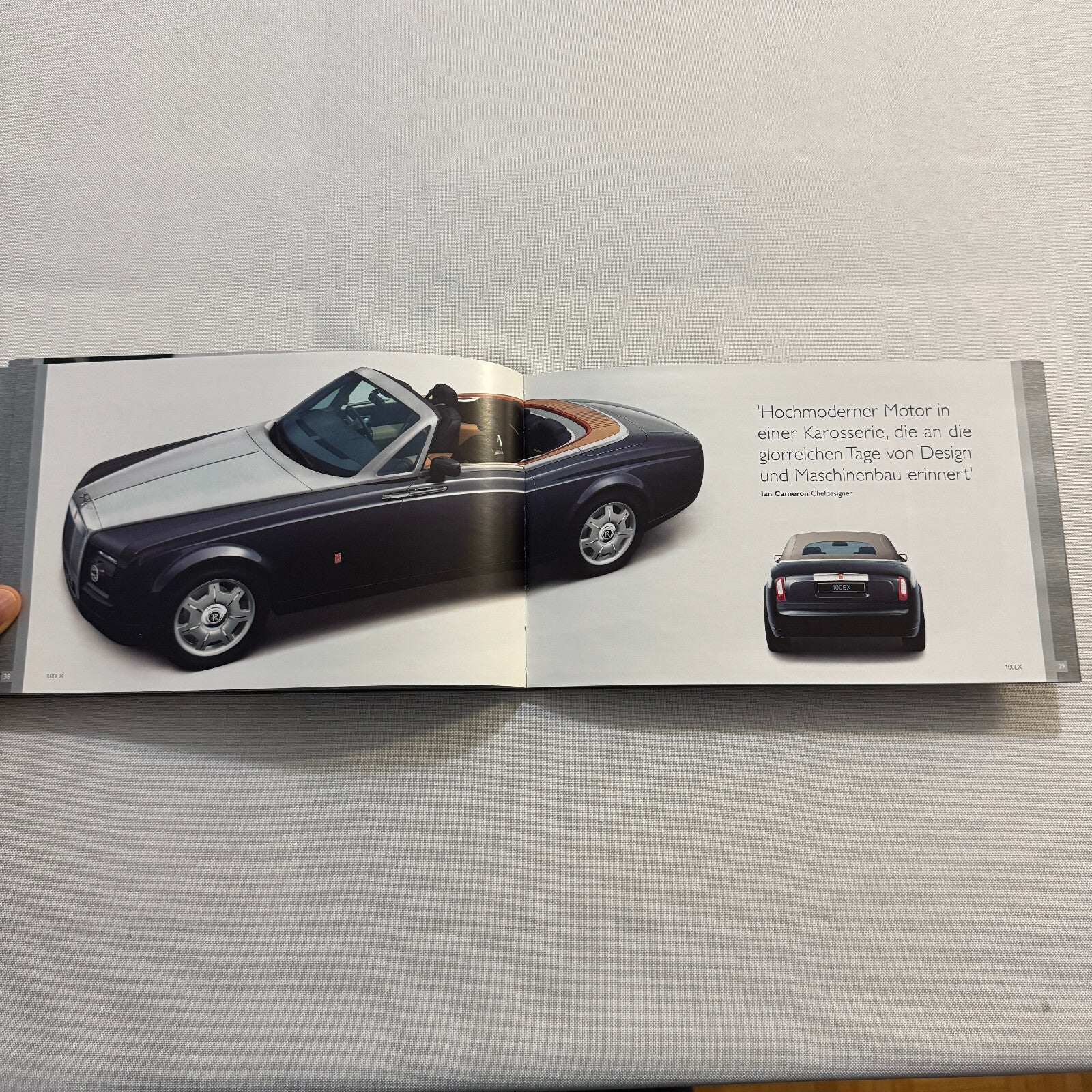 Rolls Royce 100EX Convertible Concept Car Press Kit Photo CD Hardbound German