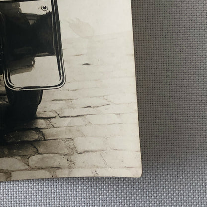 Antique Delahaye Truck Van Photo Photograph with Company Embossed Stamp Vintage 