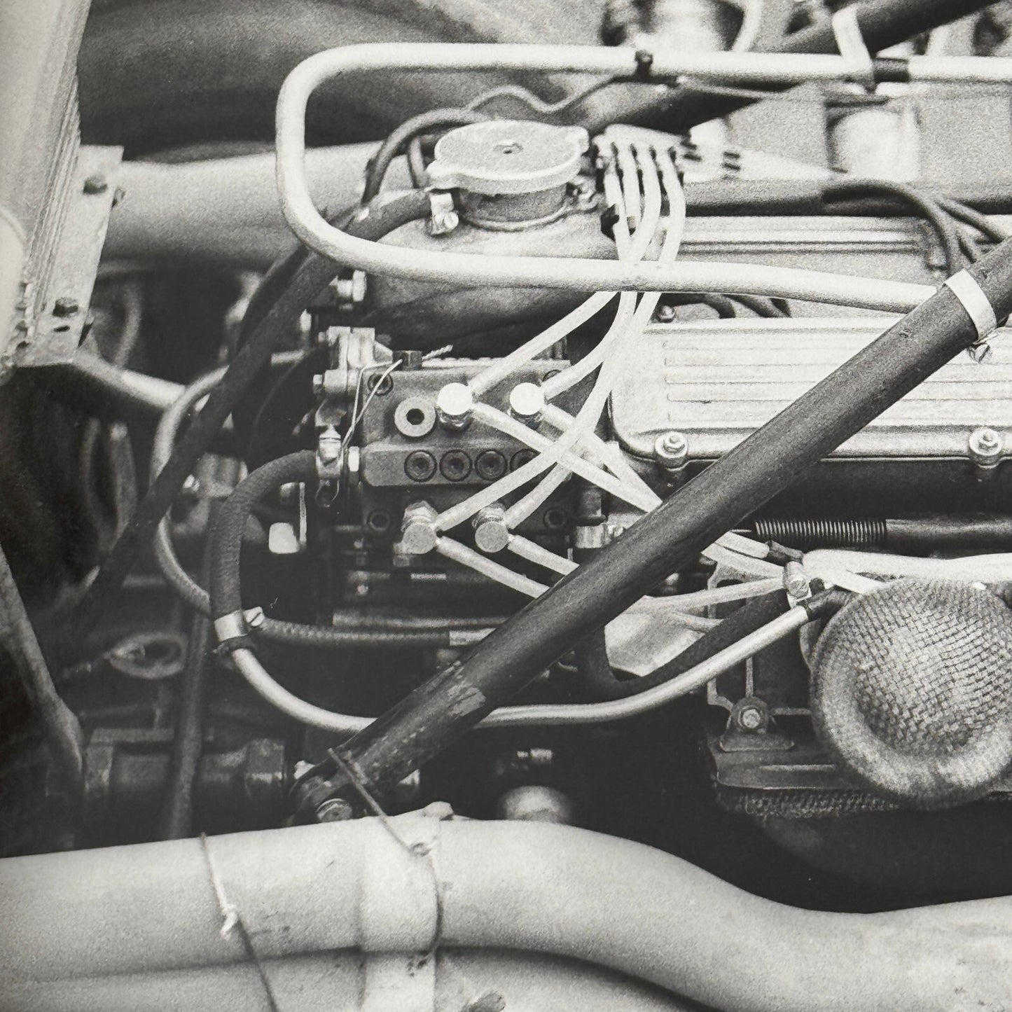 Vintage Racing Car Engine Photo Photograph Eugen Beck Photographer Stamp