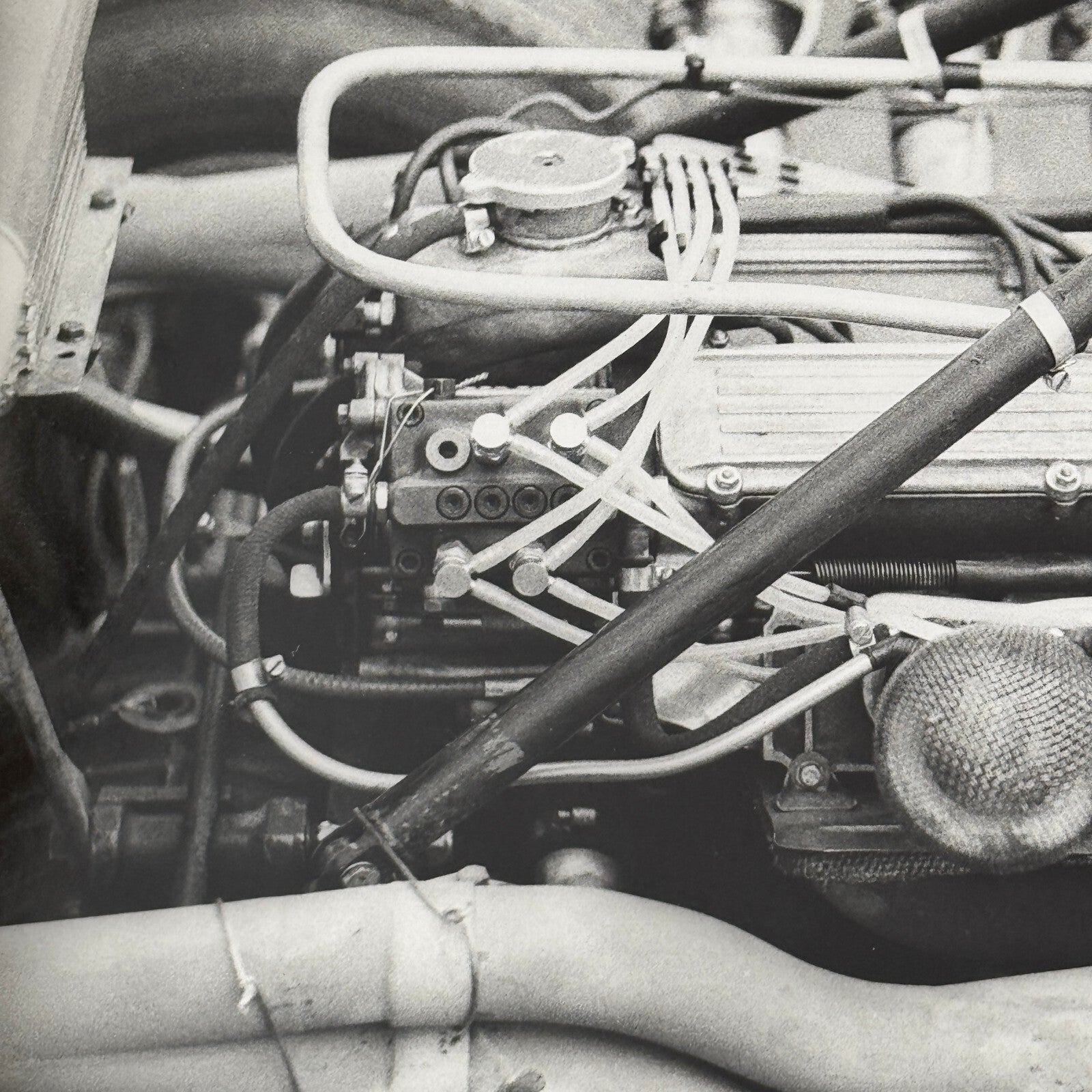 Vintage Racing Car Engine Photo Photograph Eugen Beck Photographer Stamp