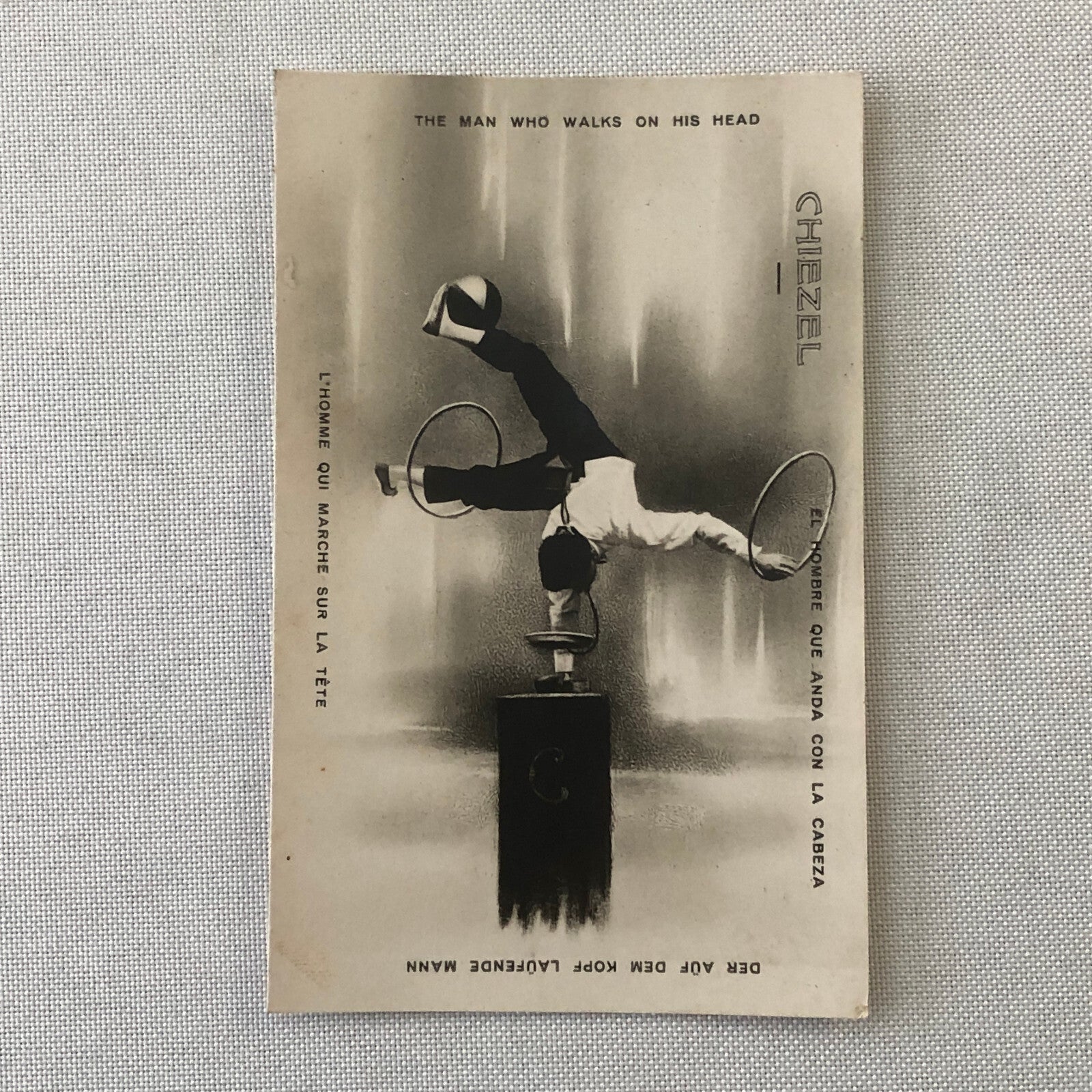 Circus Balancing Act Performer Postcard Post Card Adrian Chiezel