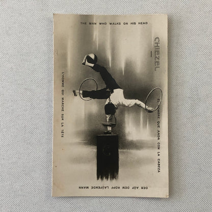 Circus Balancing Act Performer Postcard Post Card Adrian Chiezel