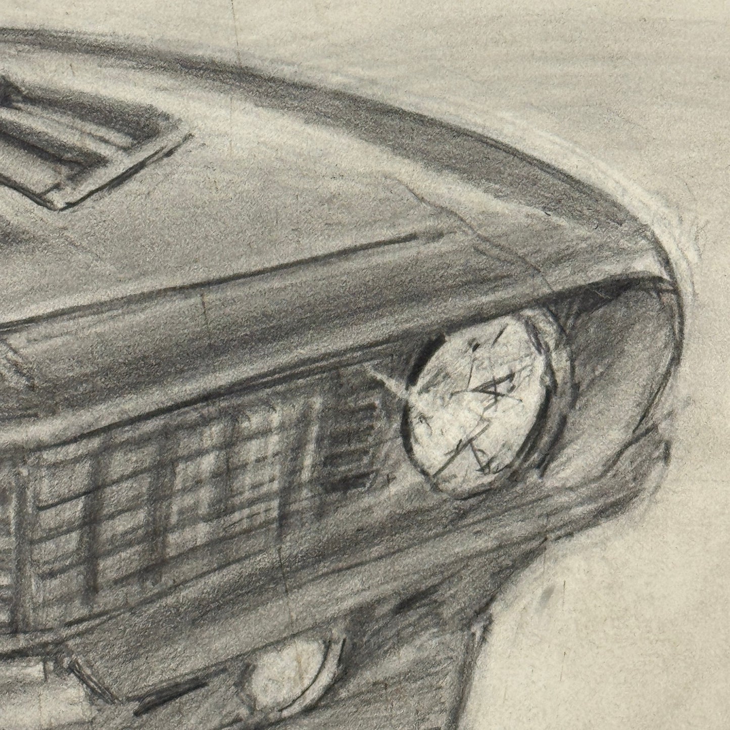 Chevrolet Camaro Vintage Car Illustration Drawing Sketch Original Art Signed