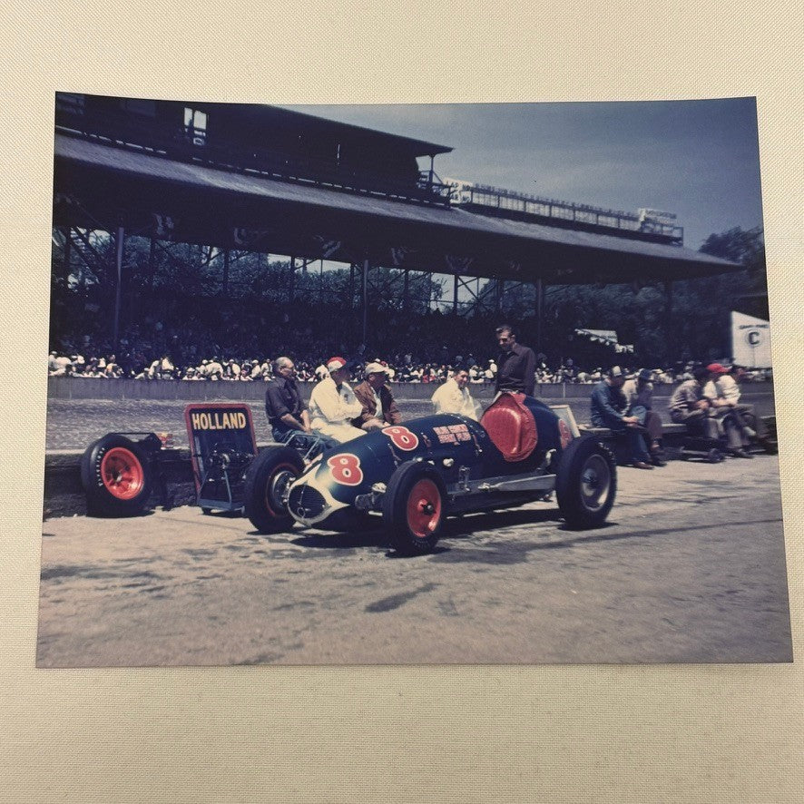 Indy Racing Photo Photograph Bill Holland 1950 Vintage Image Modern Print