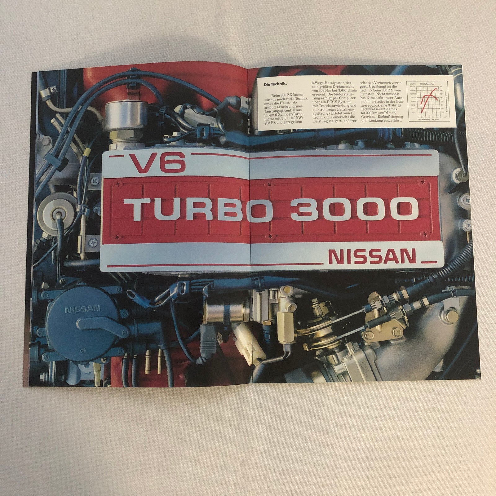 Vintage Nissan 300ZX Turbo Kat Sales Brochure Catalog GERMAN TEXT 300 ZX