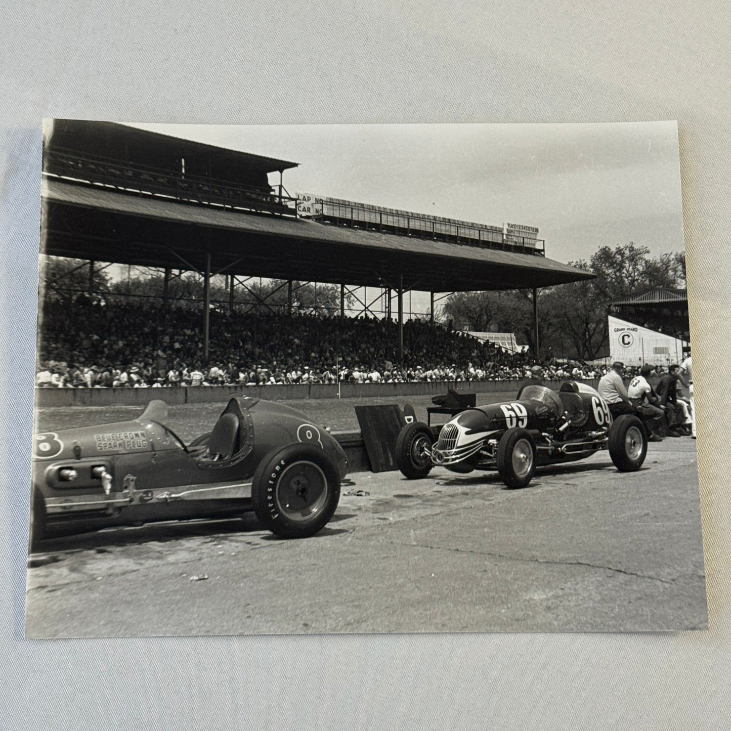 Vintage Racing Photo Photograph Unidentified Car MODERN PRINT