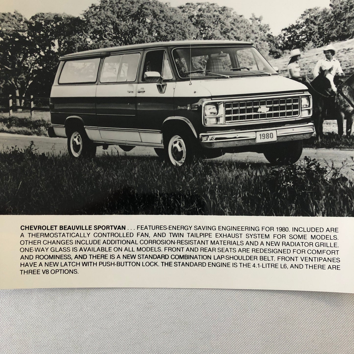 1980 Chevrolet Beauville Sport Van Truck Press Photo Photograph Print Sportvan