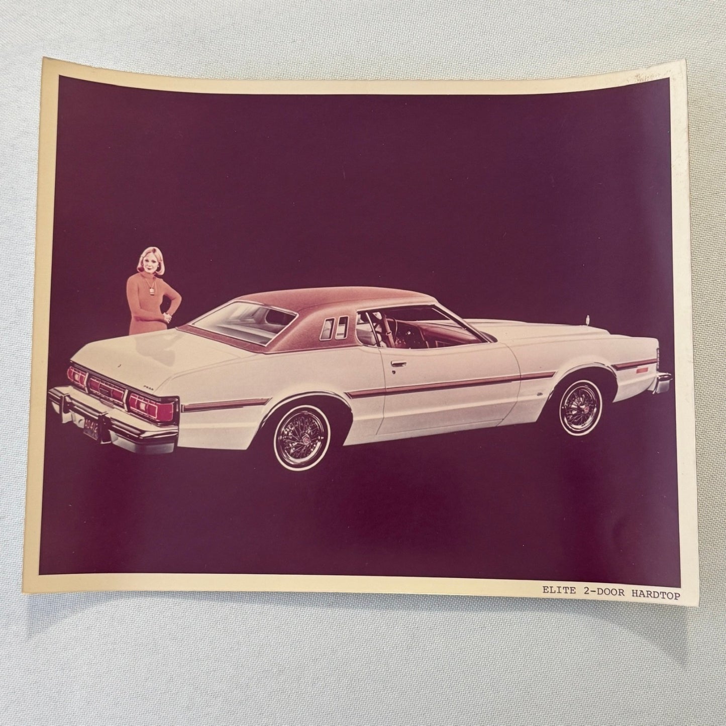 Ford Elite Hardtop Car Photo Photograph Print Vintage