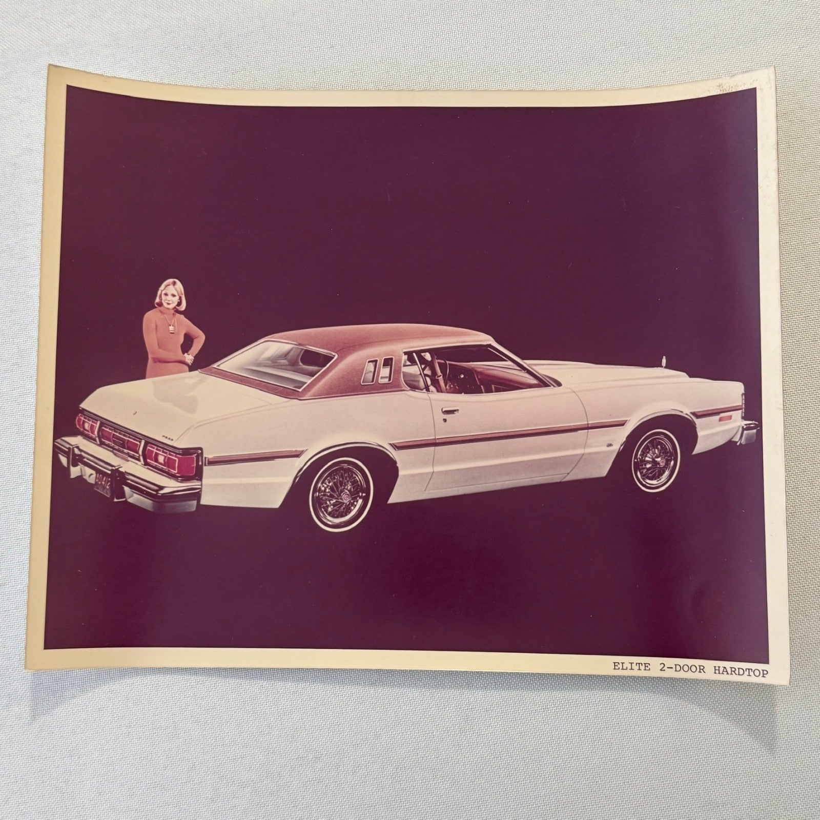 Ford Elite Hardtop Car Photo Photograph Print Vintage