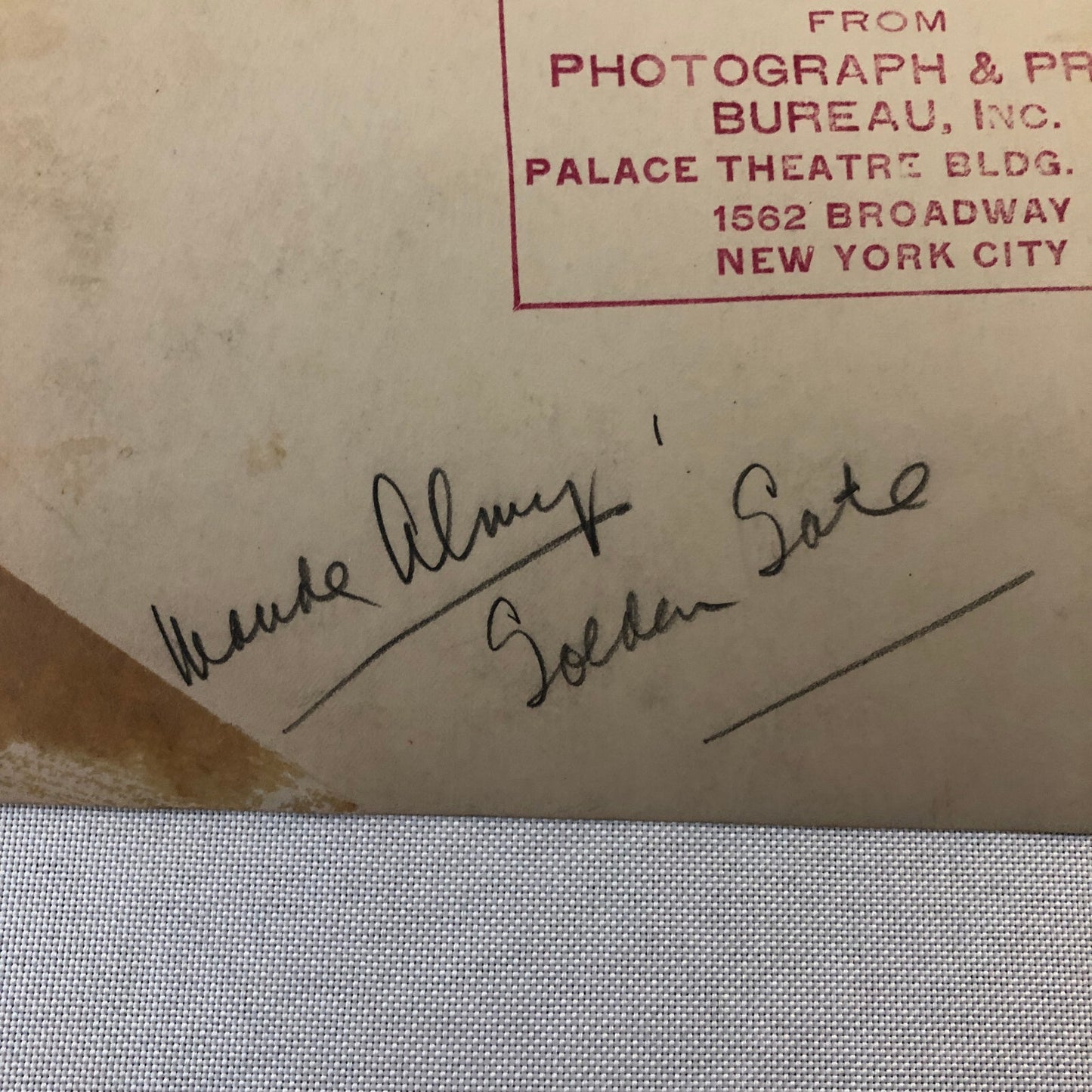 Vintage Photo Photograph Beautiful Woman Mitchell New York Actress 1929 Theater