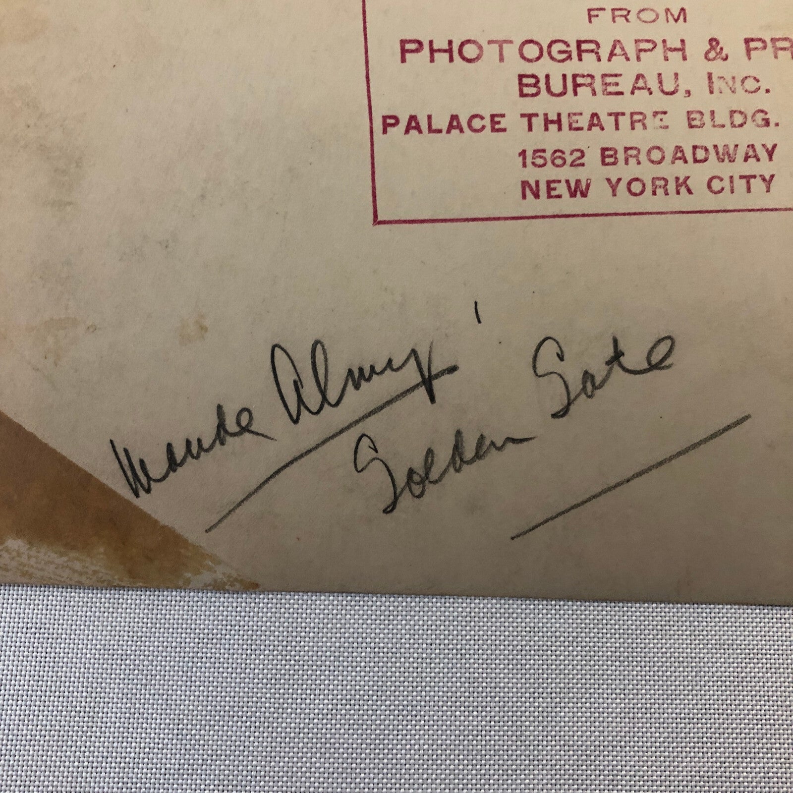 Vintage Photo Photograph Beautiful Woman Mitchell New York Actress 1929 Theater