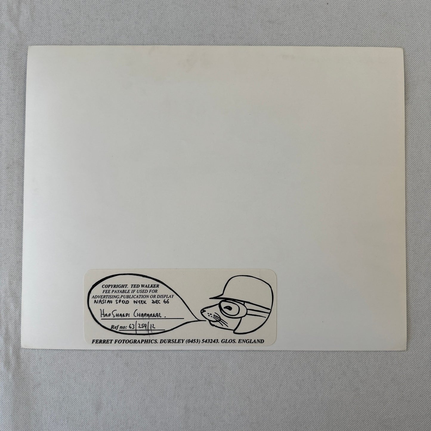 Vintage Racing Photo Hap Sharp Chaparral 1966 Nassau Speed Week Modern Print