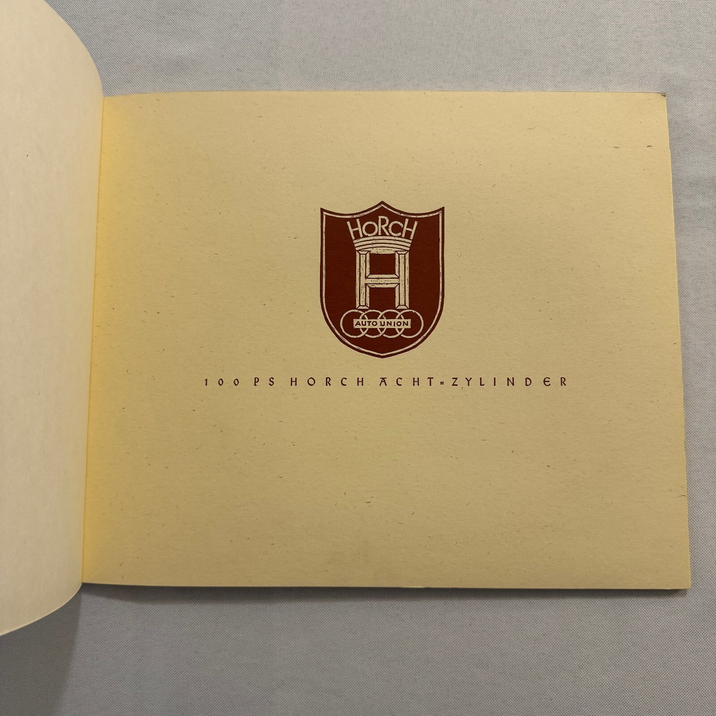 Auto Union Horch 850 Car Sales Brochure Catalog GERMAN Sports Cabriolet +