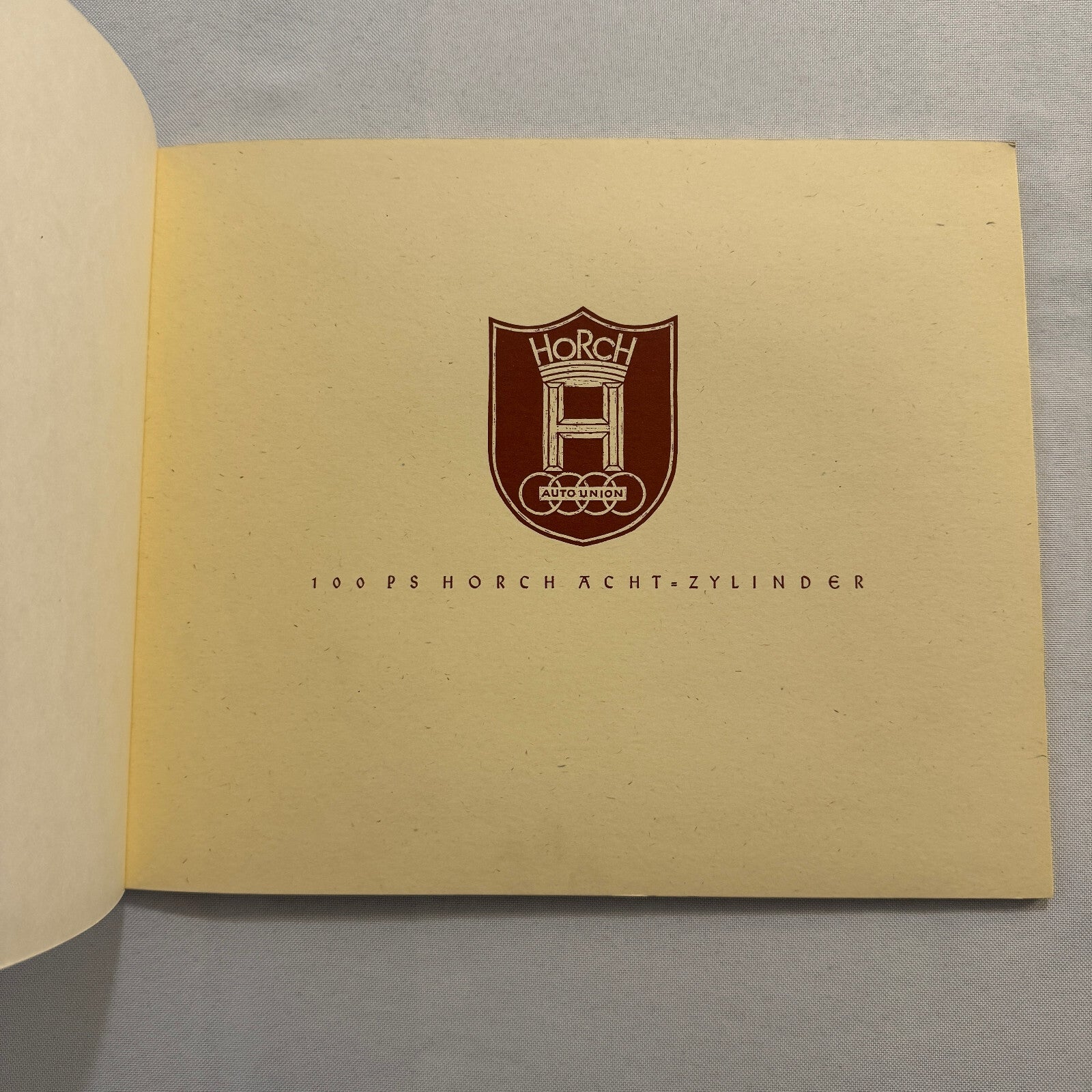 Auto Union Horch 850 Car Sales Brochure Catalog GERMAN Sports Cabriolet +