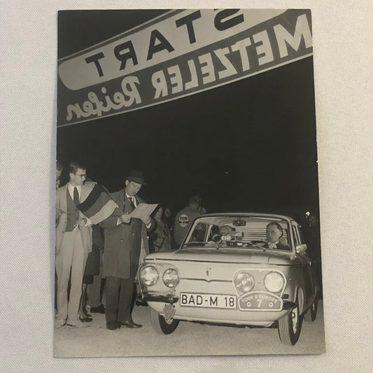 Vintage 1963 Tour d'Europe Car Rally Rallye Racing Press Photo Photograph 